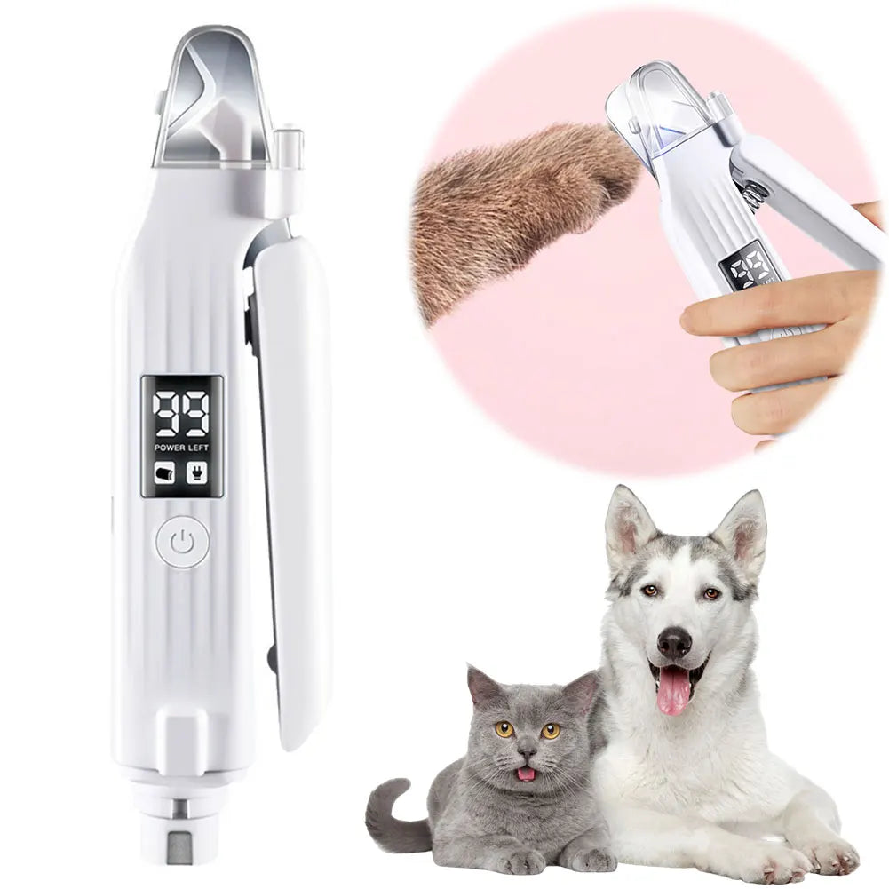 APWIKOGER 2 In 1 Electric Pet Nail Trimmer With LED