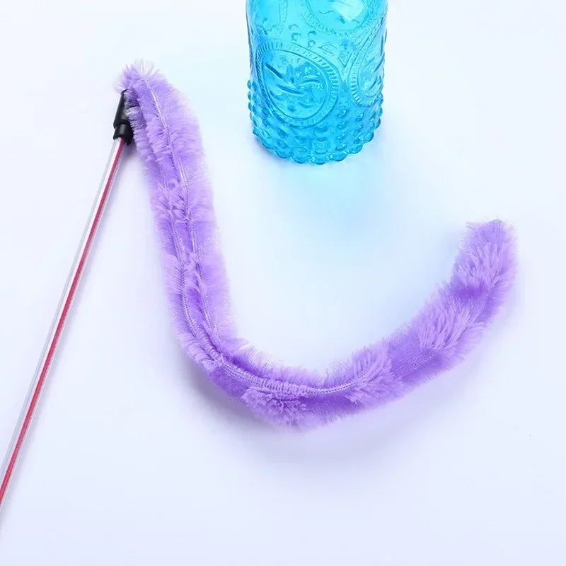 Funny Plush Cat Stick Feather Interactive Toy For Cats