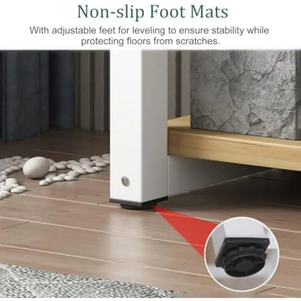 High Concerned Fish Tank Stand With Non Slip Mats LivingRoomDisplayCabinetWithShelves