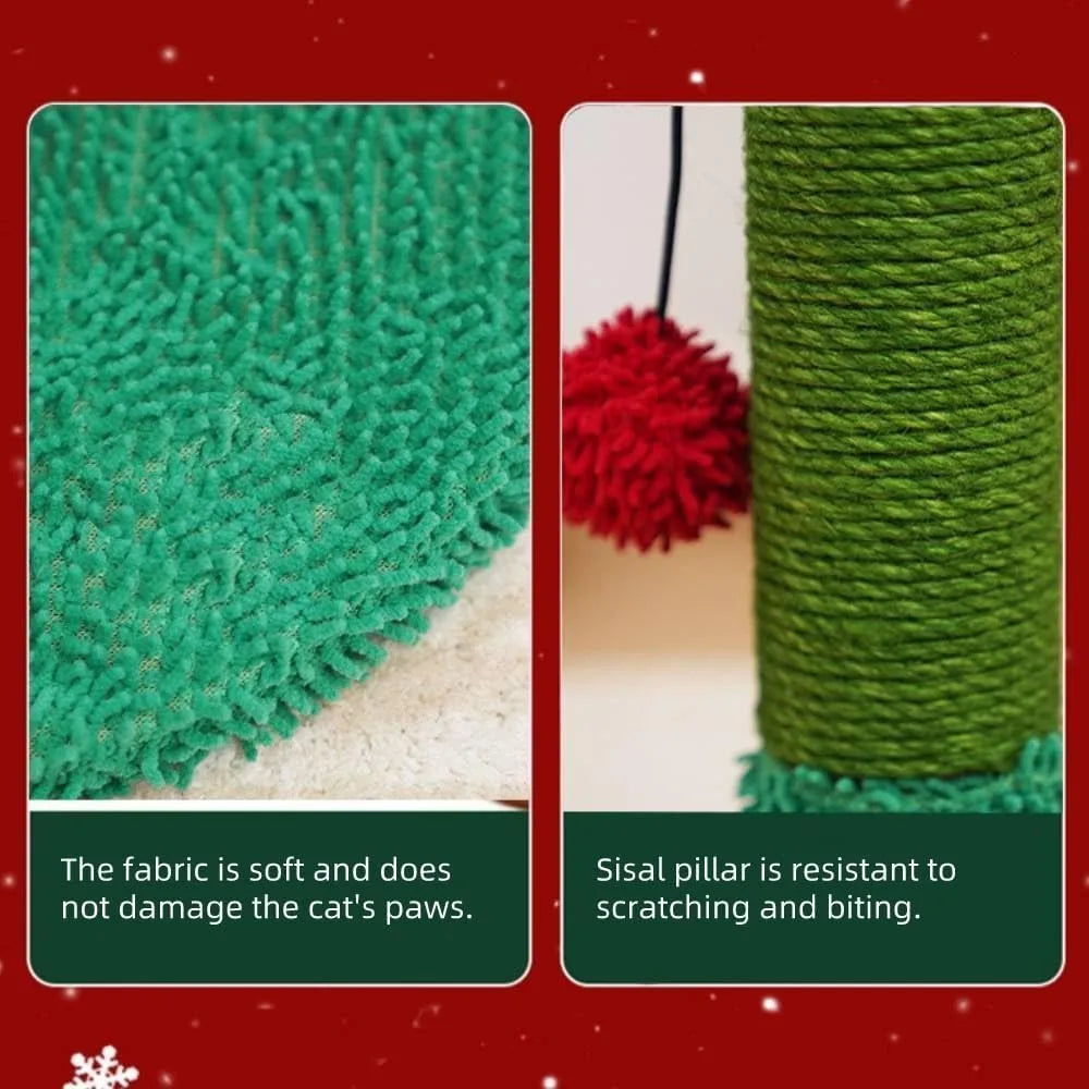 Christmas Cat Scratch Pillar Durable Decompression Toy