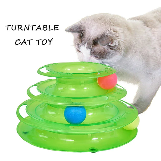 Three Levels Cat Intelligence Toy Puzzle Amusement Tower