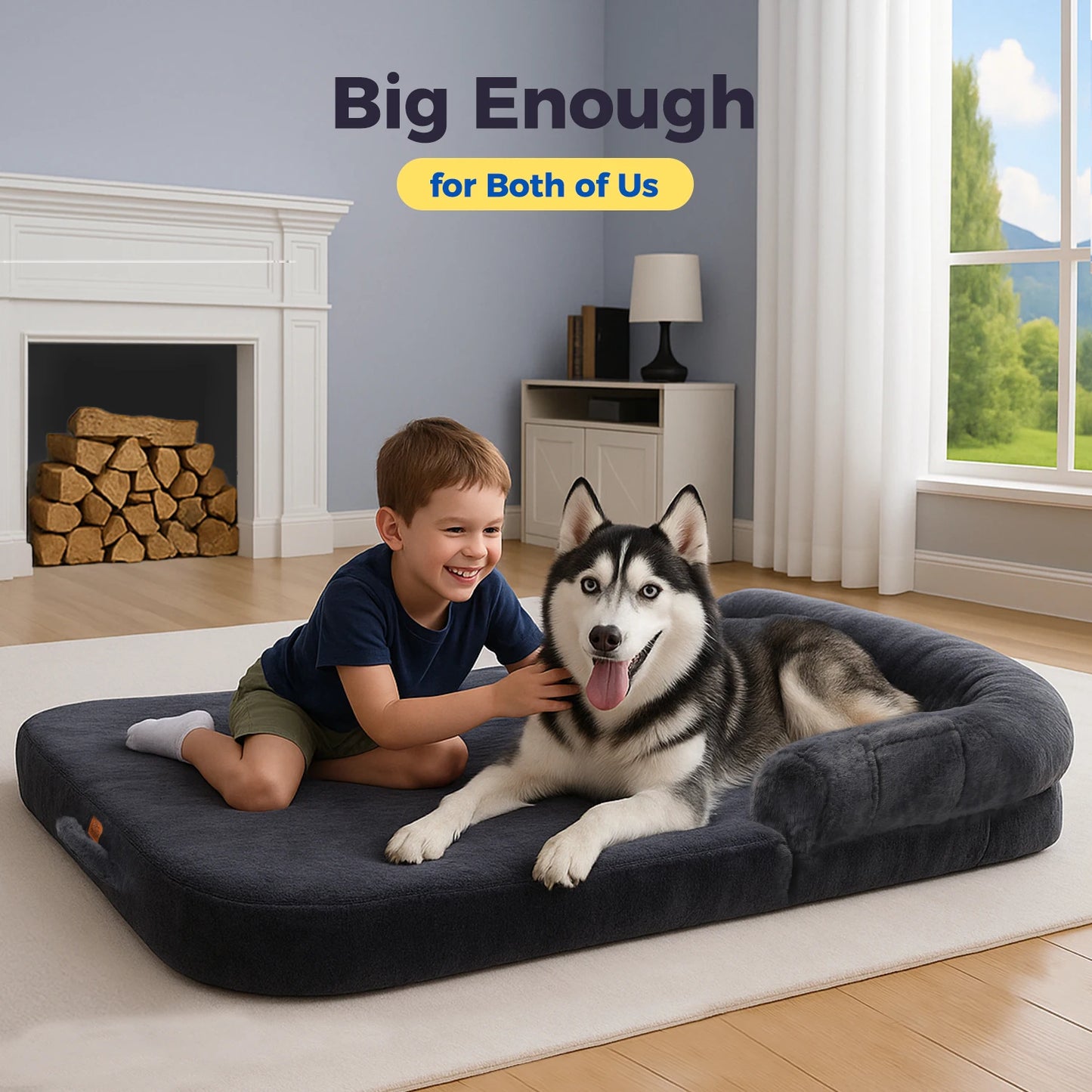 PAWZ Road Foldable Dog Bed Plush Washable Sofa for Dogs