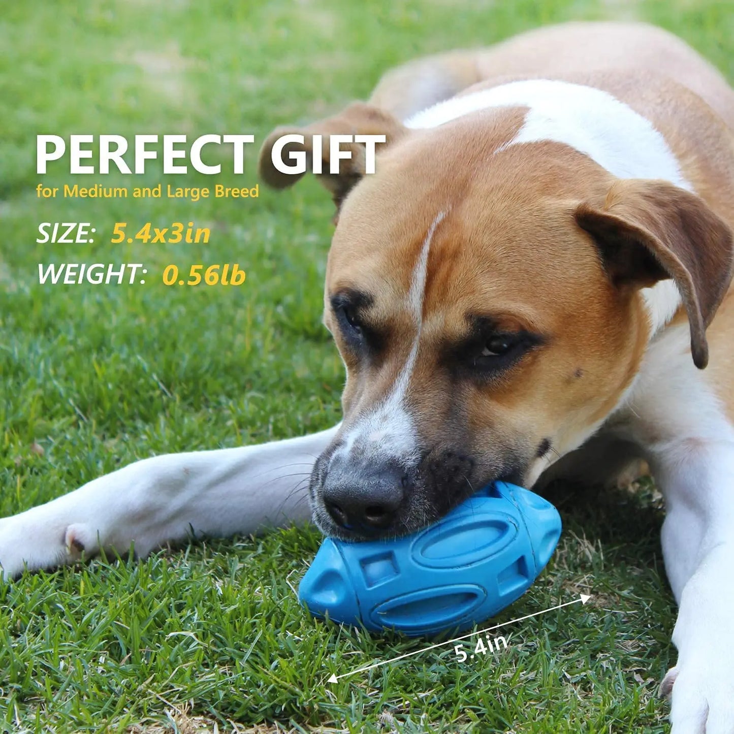 High-concerned Squeaky Tough Dog Chew Ball Indestructible Rubber Toy