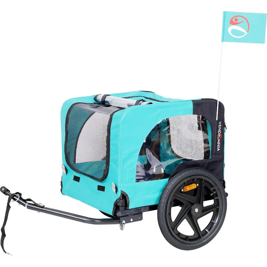 Light Green Foldable Pet Jog Stroller Carrier Bike Trailer