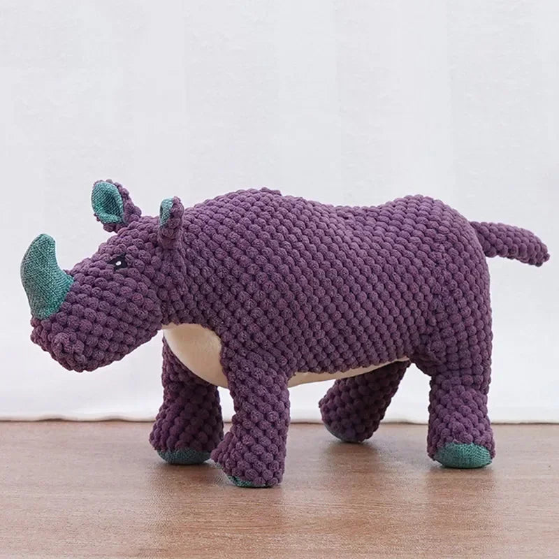 Hign-concerned Squeaky Plush Dog Toys Lion Dinosaur