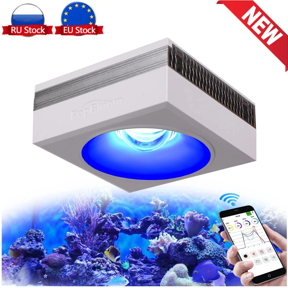 PopBloom RL90 WiFi 100W LED Light For Coral Reef Aquariums