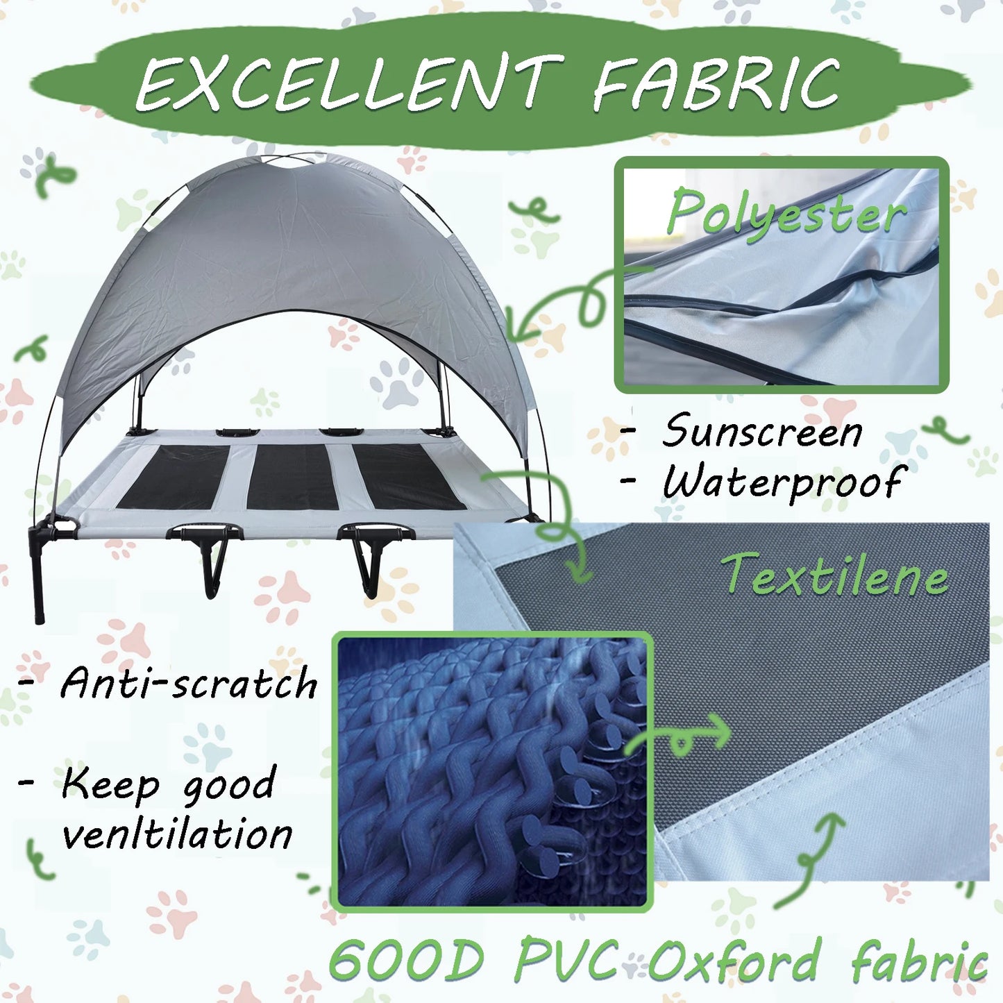 Shanghai Hign Canopy Dog Bed With Anti Scratch Fabric