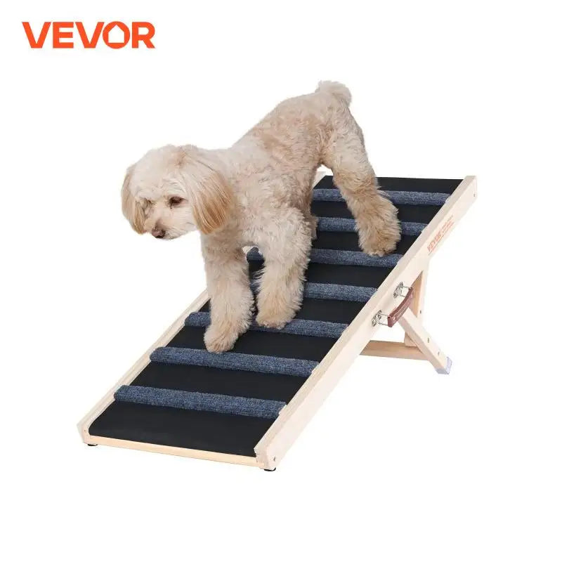 VEVOR Folding Dog Ramp Anti Slip Adjustable Wooden Ramp