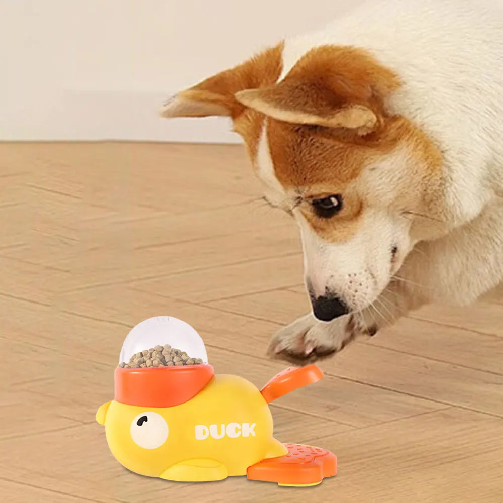 Dog Interactive Slow Feeder Cartoon Duck Design Puzzle Toy