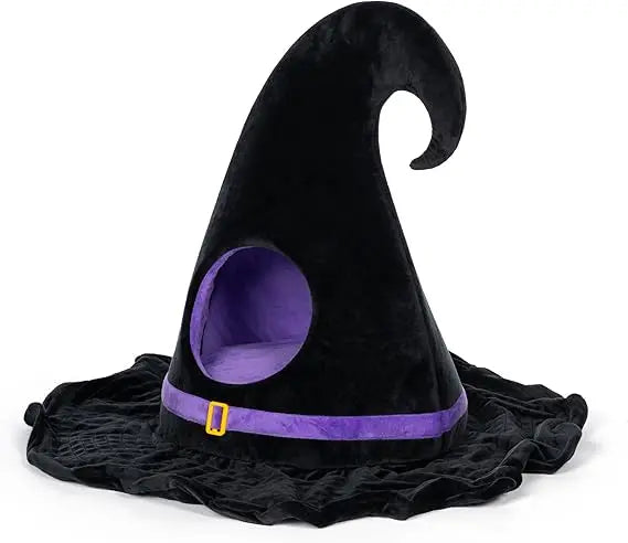 haunted witch hat hideaway halloween pet bed