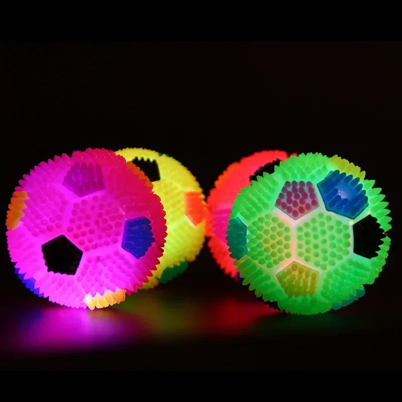 High-Concerned LED Ball Squeak Toy For Dogs With Dental Benefits