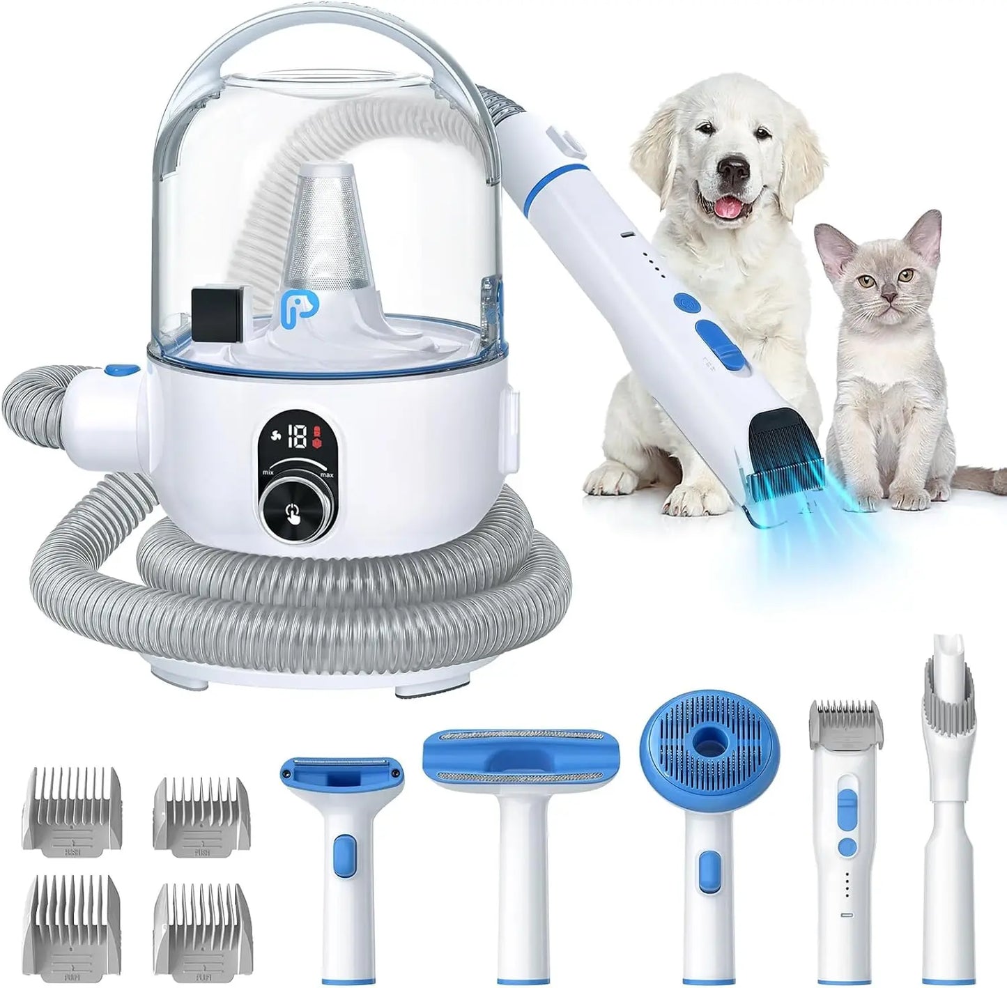 5-in-1 Pet Grooming Vacuum Kit for Dogs and Cats