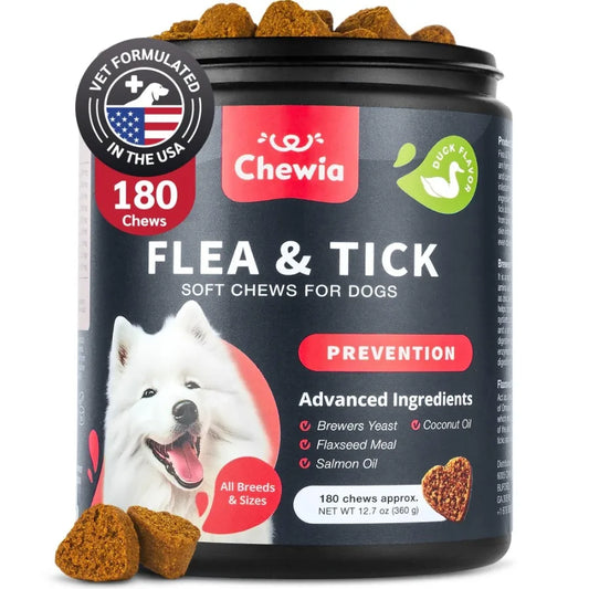 Natural Dog Flea and Tick Treatment Chews for Prevention