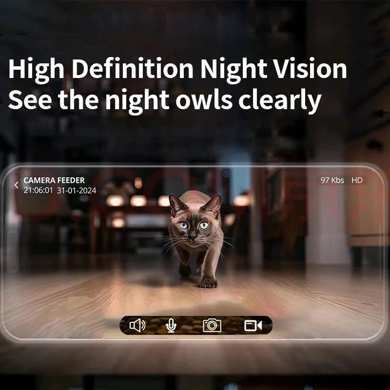 PAPIFEED Smart Cat Feeder With WiFi Timed Dispensing 6L