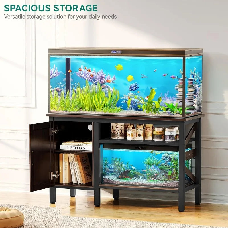 Heavy Duty Metal Aquarium Stand With Power Outlets Included