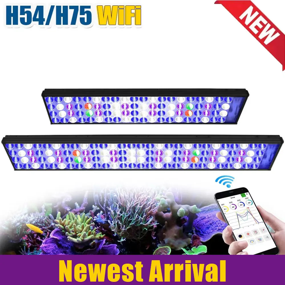 PopBloom WiFi Reef Aquarium LED Light For Coral Tanks