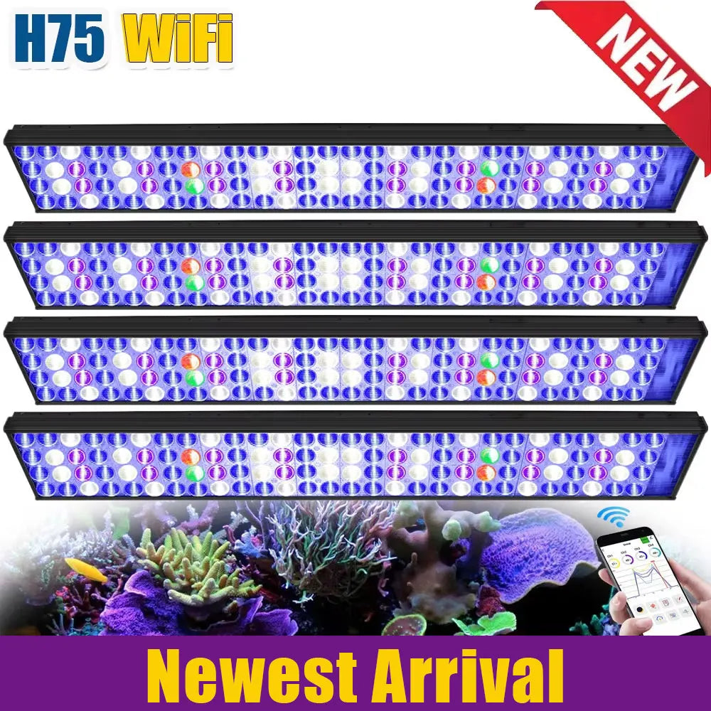 PopBloom WiFi Reef Aquarium LED Light For Coral Tanks