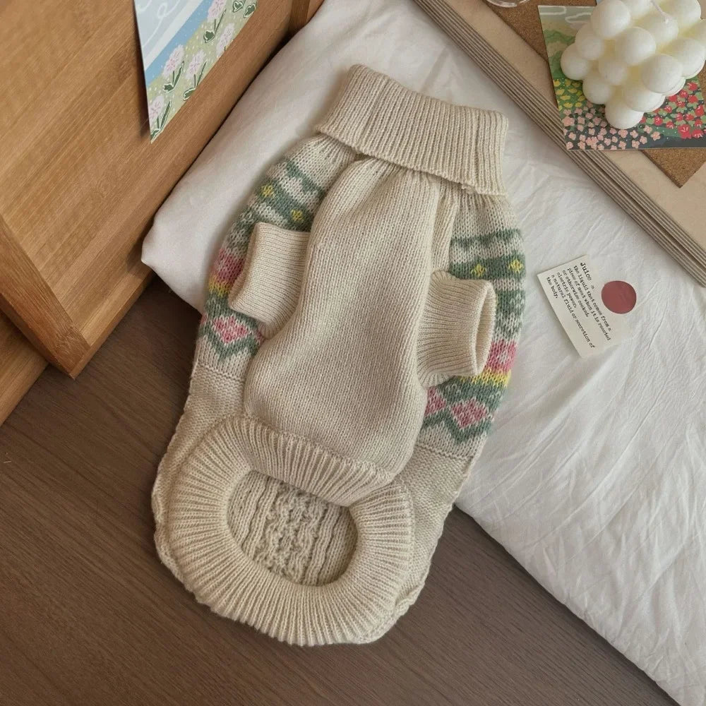 Autumn Winter Knitted Sweater for Small Dogs and Cats