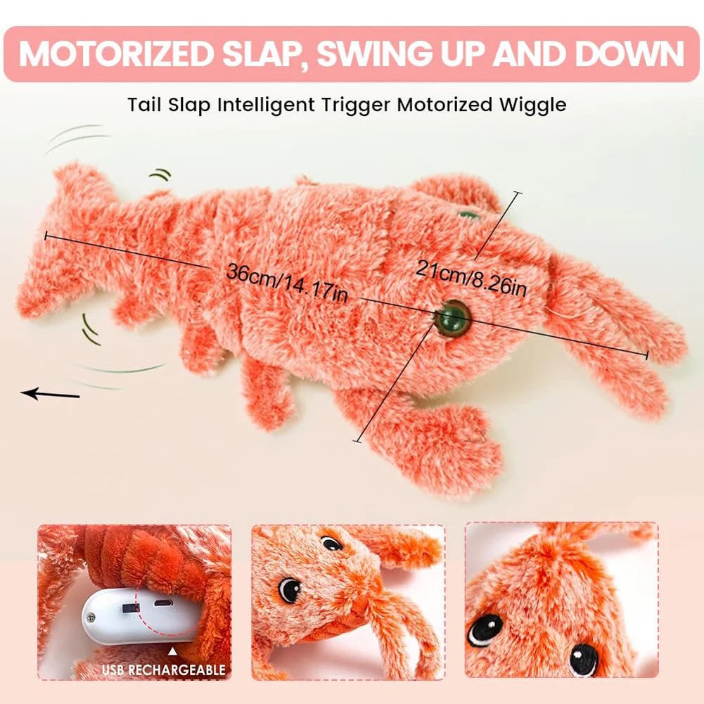 Floppy Lobster Interactive Dog Plush Squeak Toy For Dogs