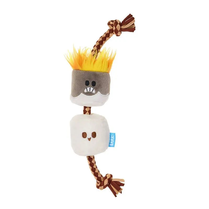 2.5In Tug Smore Dog Rope Toy Squeaker Marshmallow Fun