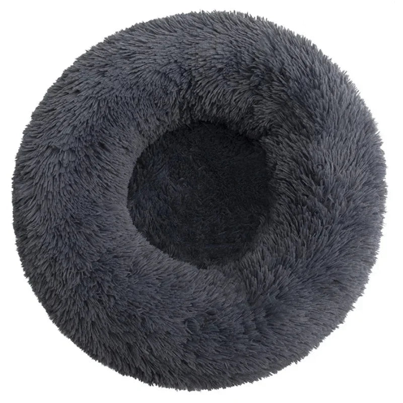 NONECN Round Plush Pet Bed Fleece Dog Cat Cozy Bed