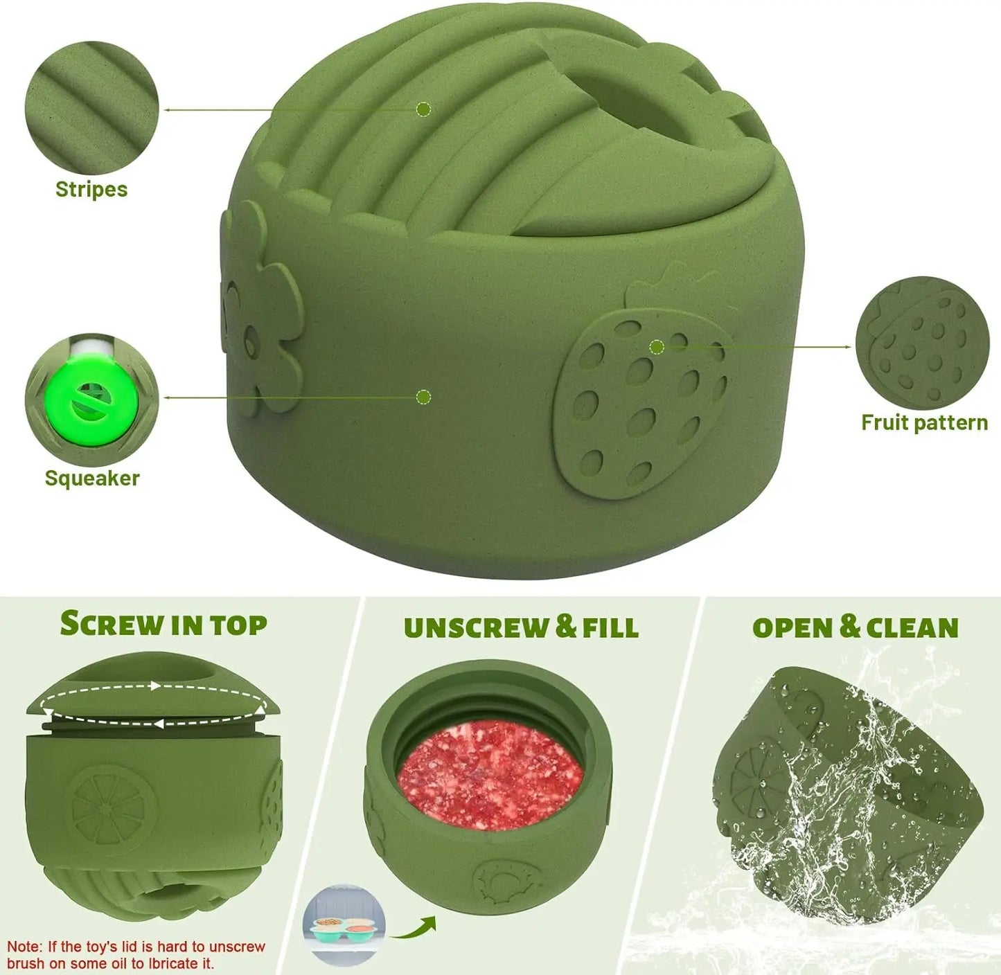 Durable Large Dog Toy 2 Pack Freezable Rubber Chew Mint