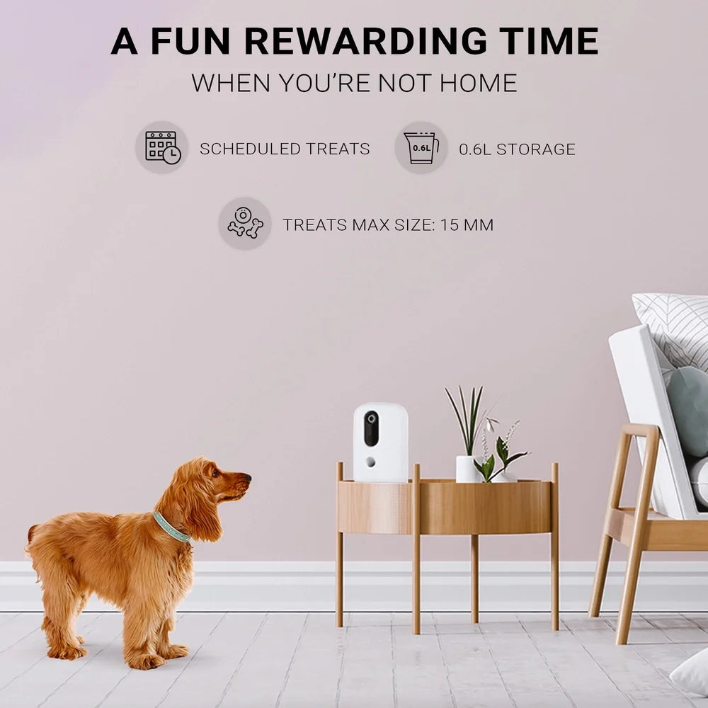 App Enabled Automatic Pet Treat Dispenser With HD Camera