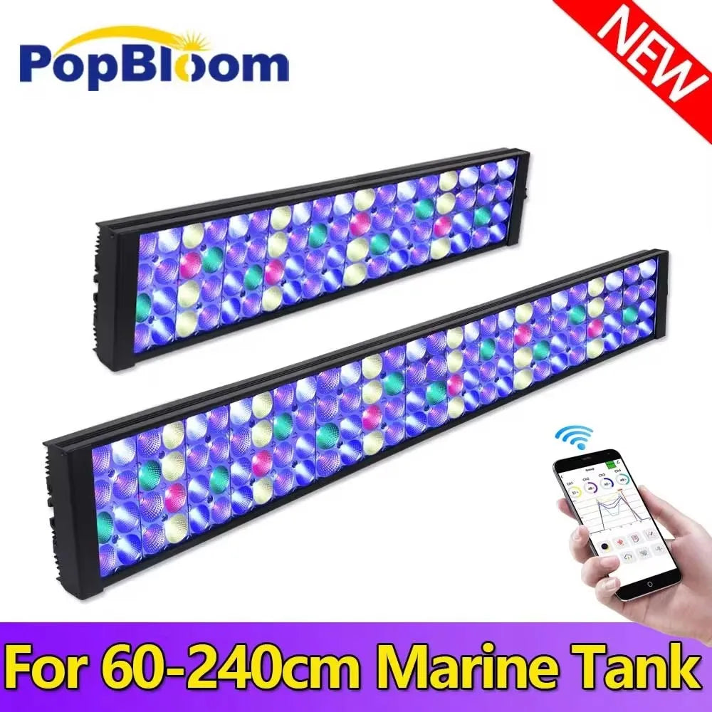 PopBloom WiFi Reef Aquarium LED Light For Coral Tanks