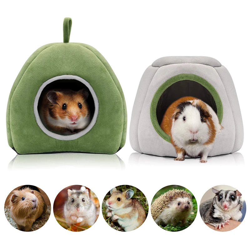 Nonecn Hamster House Small Animal Nest Warm Cotton Bed