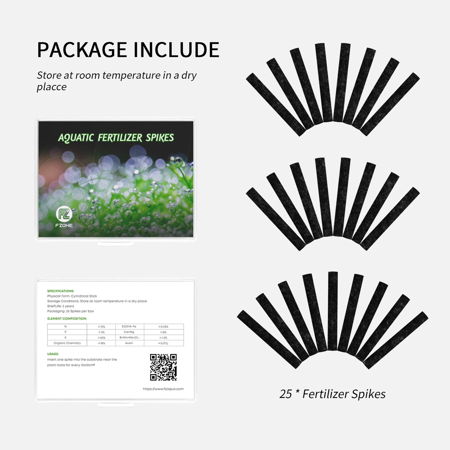 Aquarium Root Fertilizer Spikes for Healthy Plants 25 Count