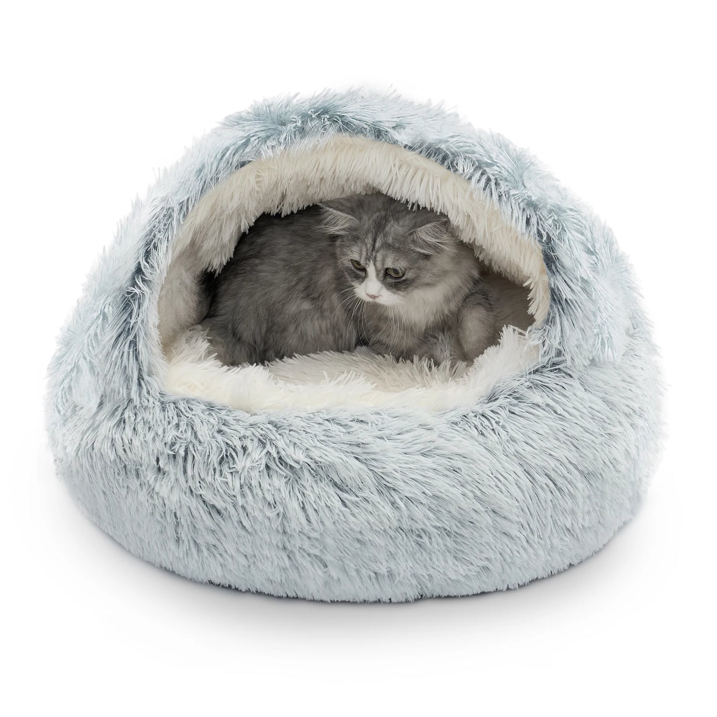 Closure Cat Nest Bed Soft Semi Enclosed Pet House Cats