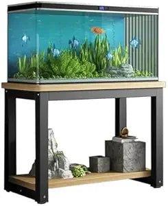 High Concerned Fish Tank Stand With Non Slip Mats LivingRoomDisplayCabinetWithShelves