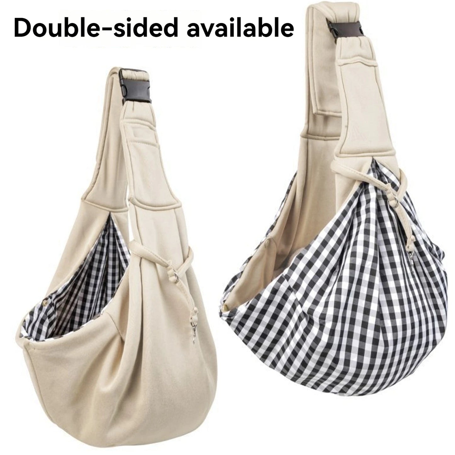 Small Pet Sling Hands Free Reversible Carrier for Cats Dogs