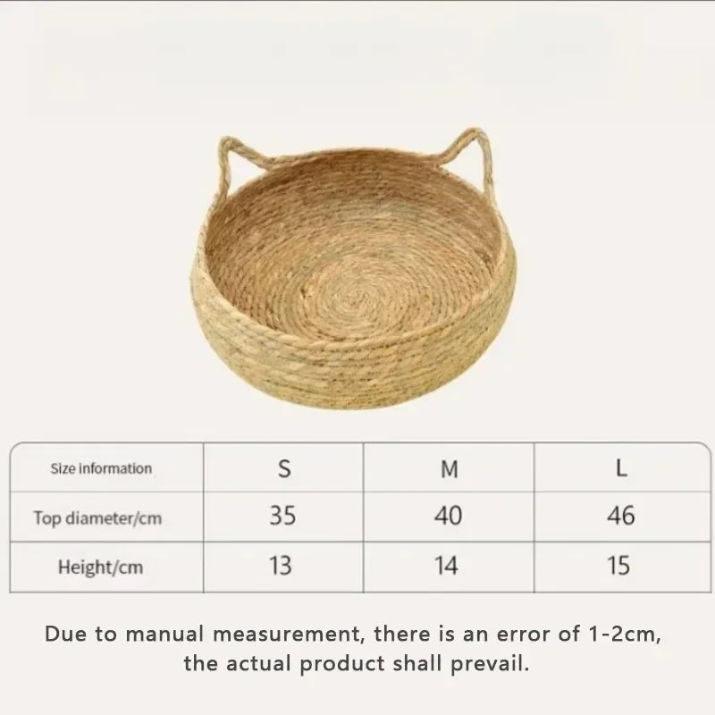 LEWENCN Pure Handwoven Cat Nest Four Seasons Universal Bed