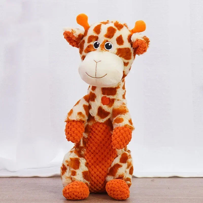 Hign-concerned Squeaky Plush Dog Toys Lion Dinosaur