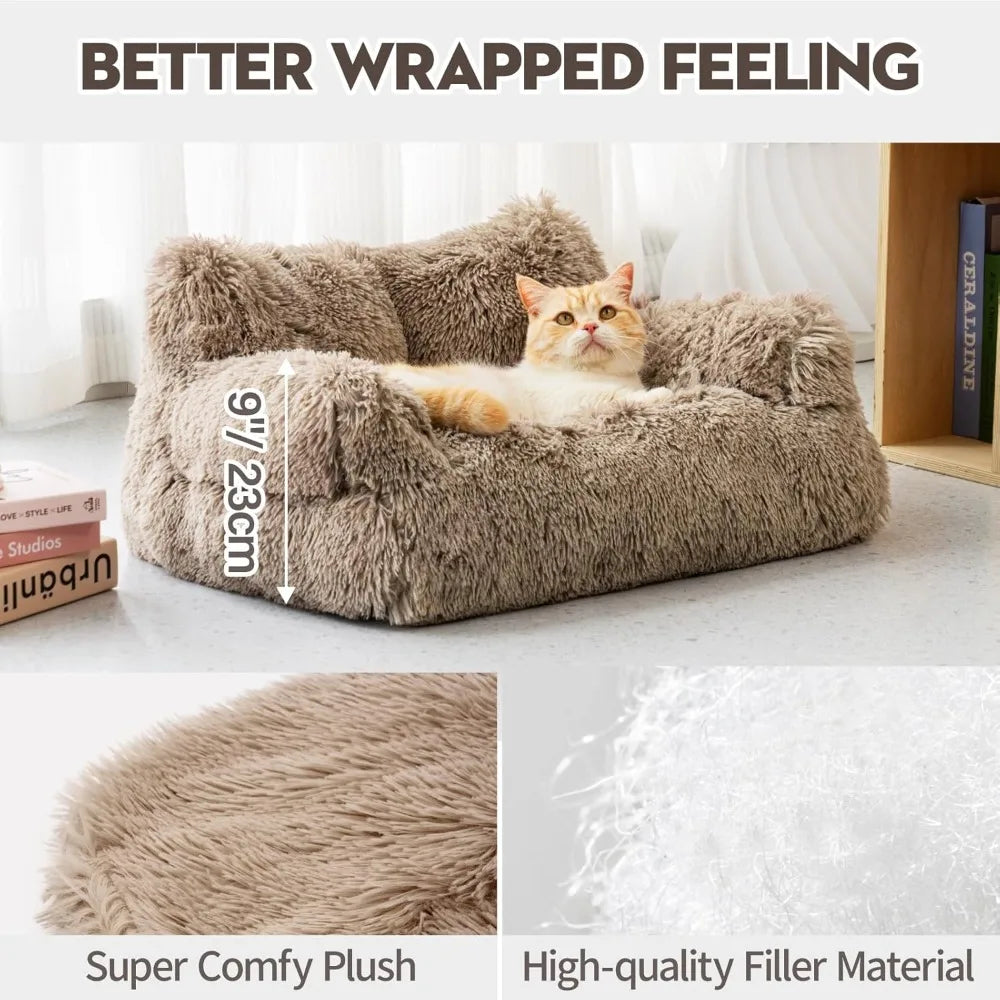 Mewoo Dog Couch Leather Bed With Removable Washable Cover