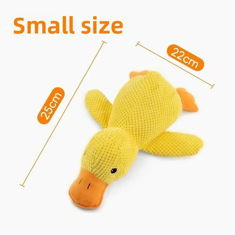 Duck Squeaky Plush Dog Toy Calming Sleep Aid For Puppies