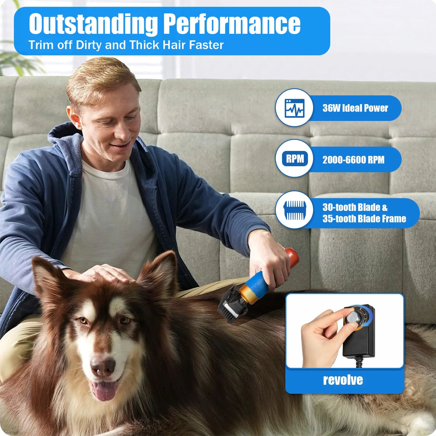 Electric Animal Fur Shears For Dogs Cats Sheep Goats