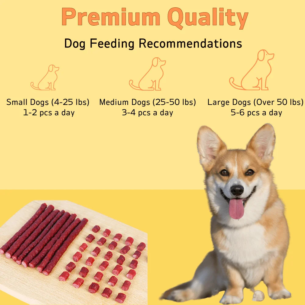 All Natural Beef Stick Dog Treats Healthy Digestible 200g 400g