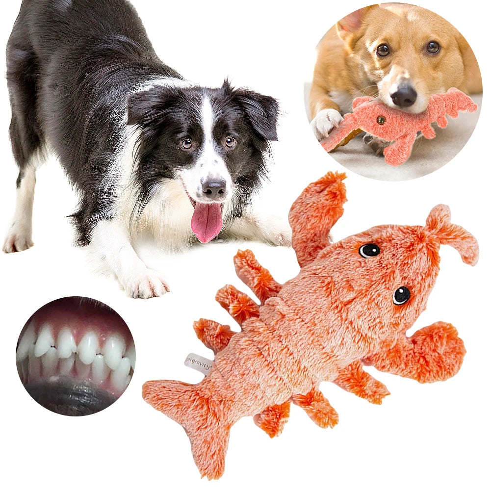 Floppy Lobster Interactive Dog Plush Squeak Toy For Dogs