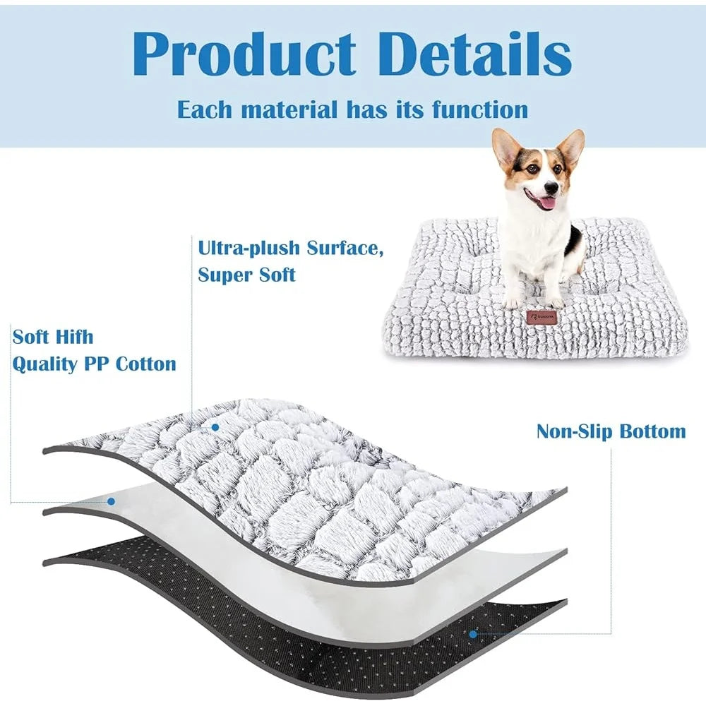 Soft Fluffy Dog Bed Cushion For Small Pets 24x18 Inches