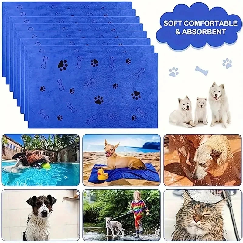 Dog Litter Microfiber Dog Towels Quick Dry Absorbent