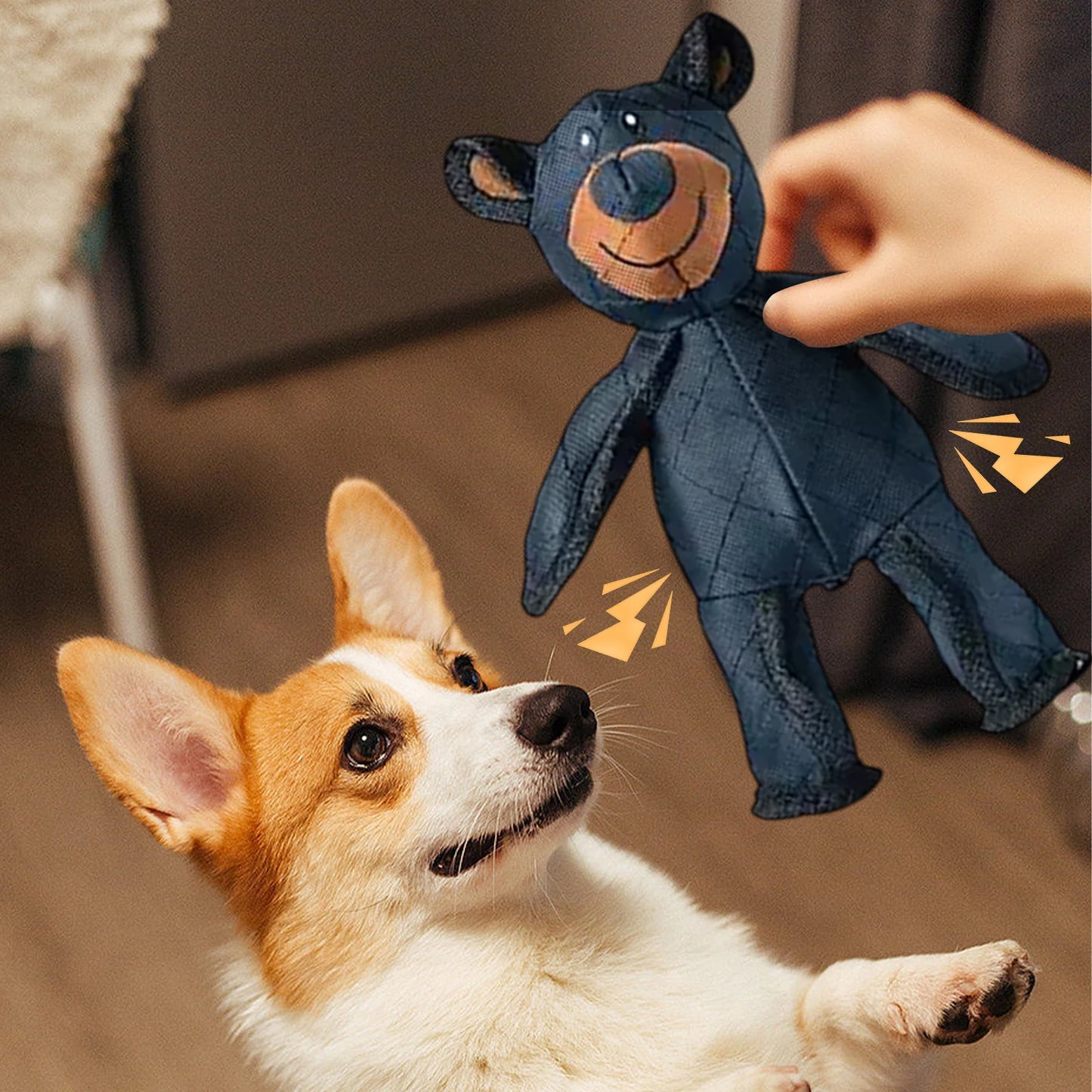 Unbreakable Squeaky Plush Bear Dog Toy For Chewing
