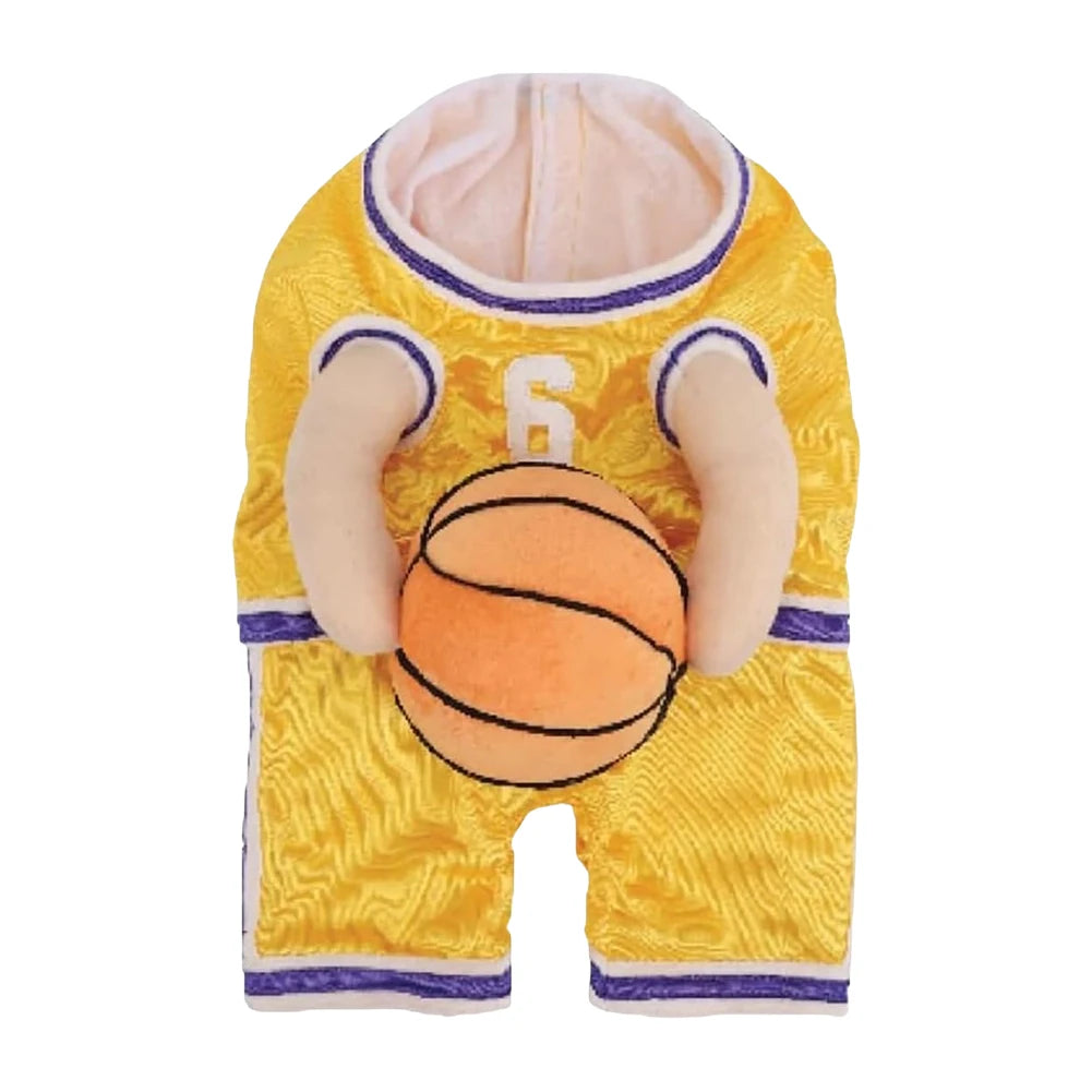 Dog Basketball Player Costume Funny Dress Up Sports Outfit with Ball Dog Basketball Costume for Halloween Christmas