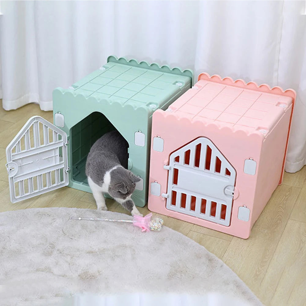 Closure Waterproof Plastic Cat House For Outdoor Cats