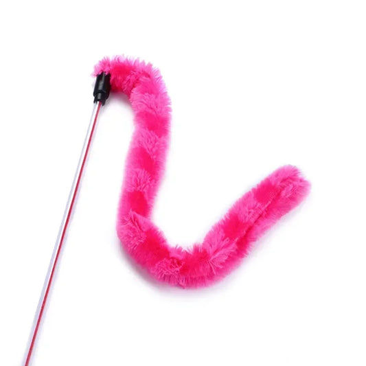 Funny Plush Cat Stick Feather Interactive Toy For Cats