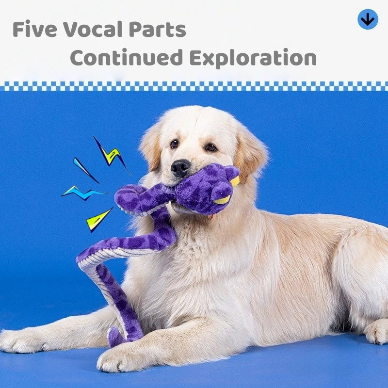 Interactive Squeaky Plush Dog Toy For Chew And Teething Fun